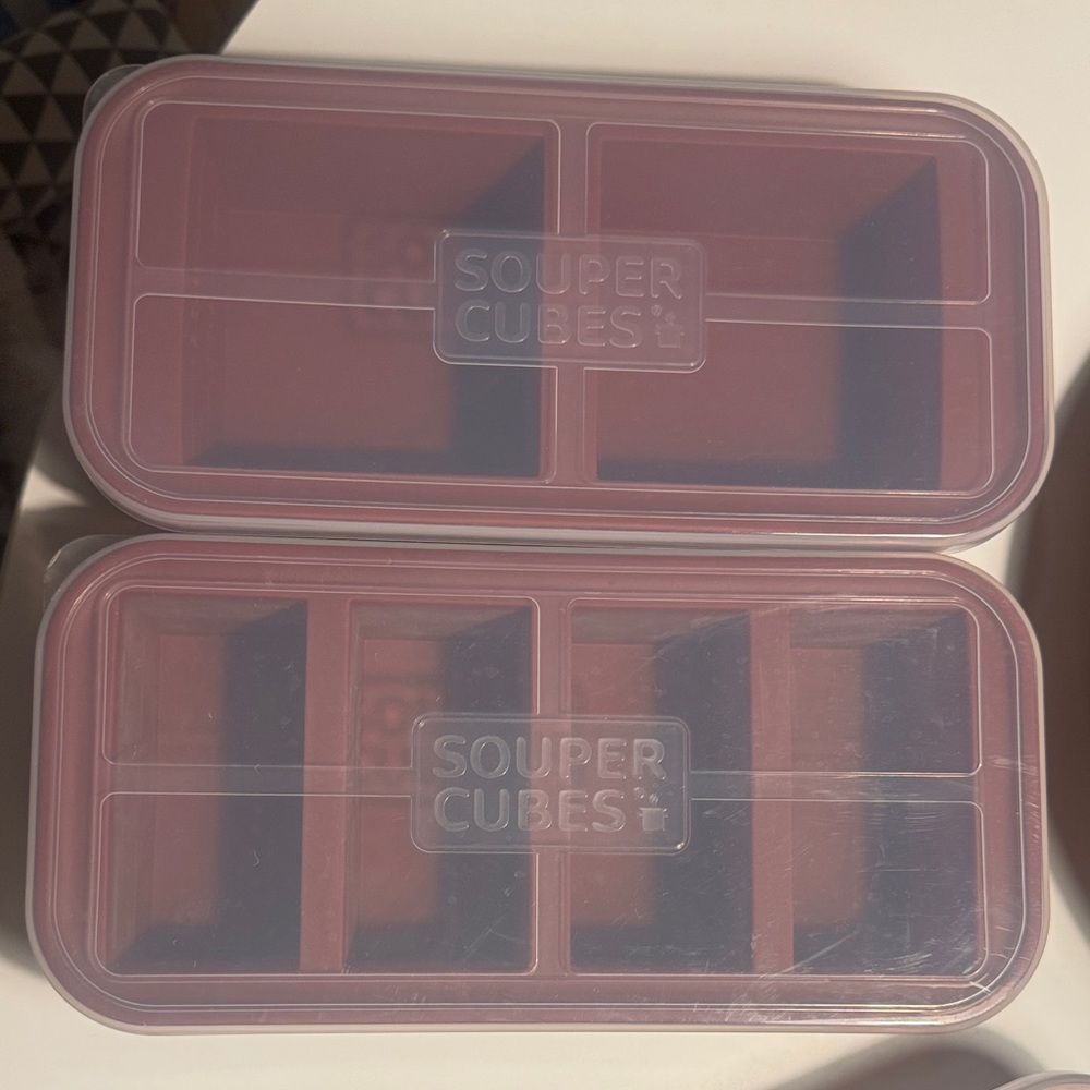 Souper Cubes-Meal Portion Storage Containers - Dusty Rose